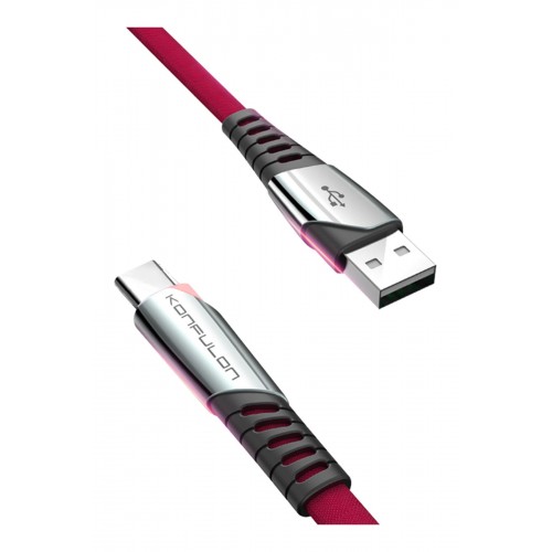Konfulon DC-18 Type-C Kablo 1M 5A - Kırmızı