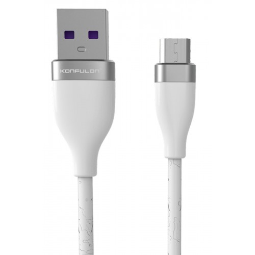 Konfulon S82 Seramik Uçlu Micro USB Kablo 1M 3.1A - Beyaz