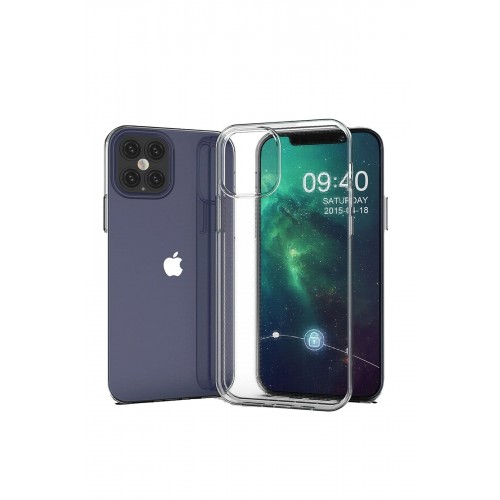 Newface iPhone 12 Pro Max Kılıf Lüx Şeffaf Silikon