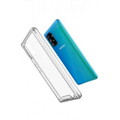 Newface Samsung Galaxy A91 / S10 Lite Kılıf Lüx Şeffaf Silikon