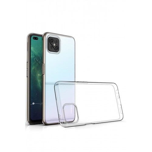 Newface Oppo Reno 4 Lite Kılıf Lüx Şeffaf Silikon - Şeffaf
