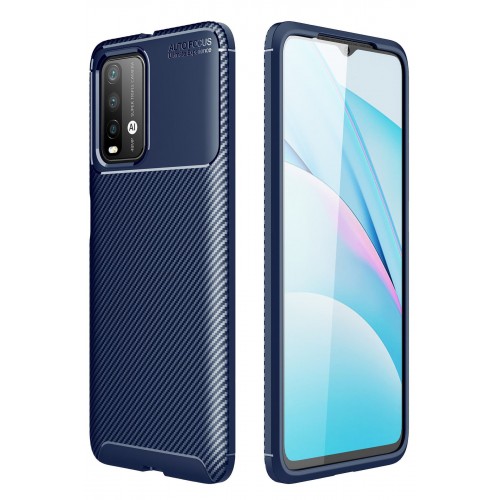 Newface Xiaomi Pocophone M3 Kılıf Focus Karbon Silikon - Lacivert