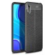 Newface Xiaomi Redmi 9A Kılıf Focus Derili Silikon - Siyah