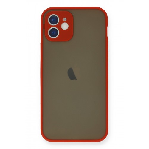 Newface iPhone 12 Kılıf Montreal Silikon Kapak - Kırmızı