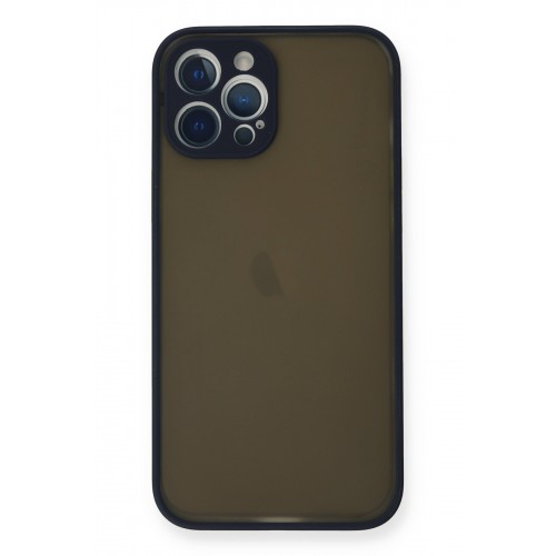 Newface iPhone 12 Pro Max Kılıf Montreal Silikon Kapak - Lacivert