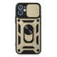 Newface iPhone 12 Mini Kılıf Pars Lens Yüzüklü Silikon - Gold