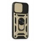 Newface iPhone 12 Mini Kılıf Pars Lens Yüzüklü Silikon - Gold
