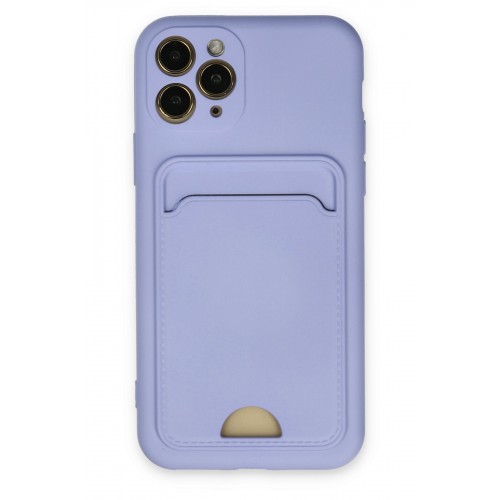 Newface iPhone 11 Pro Kılıf Kelvin Kartvizitli Silikon - Lila