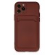 Newface iPhone 11 Pro Kılıf Kelvin Kartvizitli Silikon - Bordo