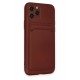 Newface iPhone 11 Pro Kılıf Kelvin Kartvizitli Silikon - Bordo