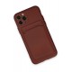 Newface iPhone 11 Pro Kılıf Kelvin Kartvizitli Silikon - Bordo