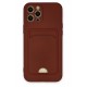 Newface iPhone 12 Pro Max Kılıf Kelvin Kartvizitli Silikon - Bordo