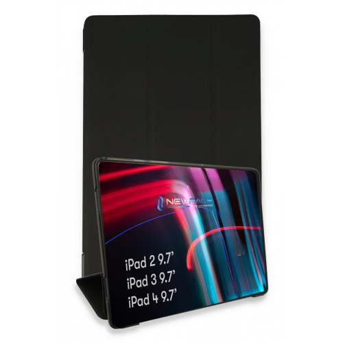 Newface iPad 2 9.7 Kılıf Tablet Smart Kılıf - Siyah
