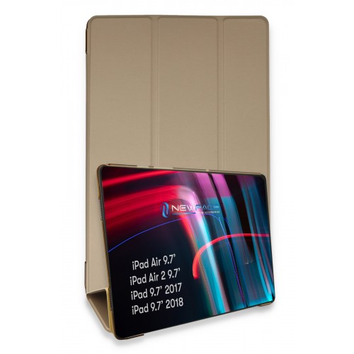 Newface iPad 9.7 (2017) Kılıf Tablet Smart Kılıf - Gold