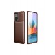 Newface Xiaomi Redmi Note 10 Pro Kılıf Focus Karbon Silikon - Kahverengi