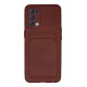 Newface Oppo Reno 5 Kılıf Kelvin Kartvizitli Silikon - Bordo