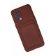 Newface Oppo Reno 5 Kılıf Kelvin Kartvizitli Silikon - Bordo