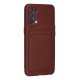 Newface Oppo Reno 5 Kılıf Kelvin Kartvizitli Silikon - Bordo