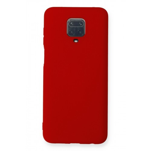 Newface Xiaomi Redmi Note 9S Kılıf Nano içi Kadife  Silikon - Kırmızı