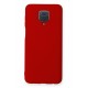 Newface Xiaomi Redmi Note 9S Kılıf Nano içi Kadife  Silikon - Kırmızı