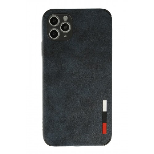 Newface iPhone 11 Pro Kılıf Loop Deri Silikon - Lacivert