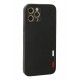 Newface iPhone 12 Pro Max Kılıf Loop Deri Silikon - Siyah