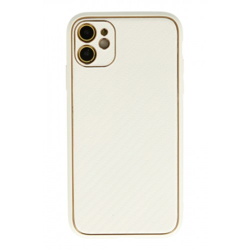 Newface iPhone 12 Kılıf Coco Karbon Silikon - Beyaz