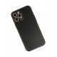 Newface iPhone 12 Pro Max Kılıf Coco Karbon Silikon - Siyah