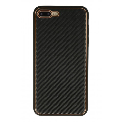 Newface iPhone 7 Plus Kılıf Coco Karbon Silikon - Siyah
