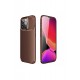 Newface iPhone 13 Pro Kılıf Focus Karbon Silikon - Kahverengi