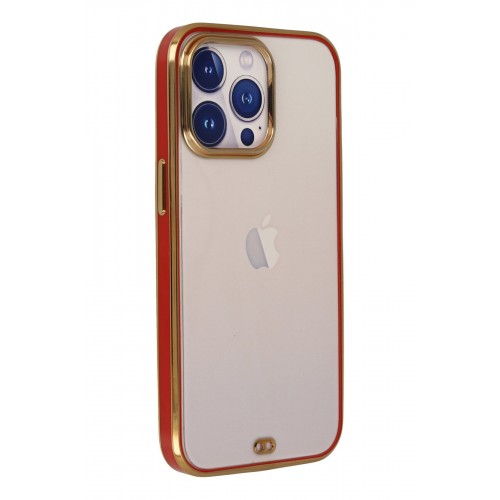 Newface iPhone 13 Pro Max Kılıf Liva Silikon - Kırmızı