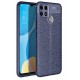 Newface Oppo A15S Kılıf Focus Derili Silikon - Lacivert