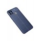 Newface Oppo A15S Kılıf Focus Derili Silikon - Lacivert
