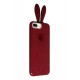 Newface Huawei P20 Lite Kılıf Rabbit Simli Silikon - Bordo