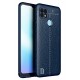 Newface Realme C25s Kılıf Focus Derili Silikon - Lacivert