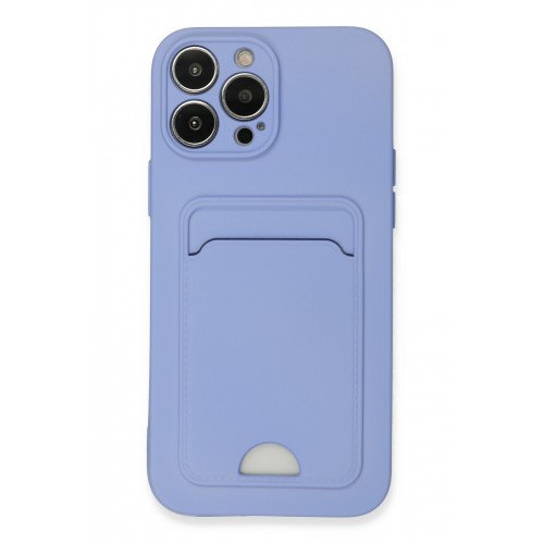 Newface iPhone 13 Pro Max Kılıf Kelvin Kartvizitli Silikon - Lila