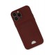 Newface iPhone 13 Pro Max Kılıf Kelvin Kartvizitli Silikon - Bordo