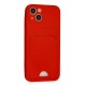 Newface iPhone 13 Kılıf Kelvin Kartvizitli Silikon - Kırmızı