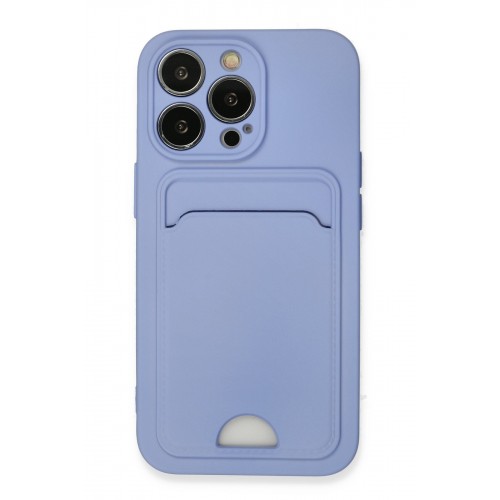 Newface iPhone 13 Pro Kılıf Kelvin Kartvizitli Silikon - Lila