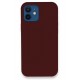Newface iPhone 12 Kılıf Lansman Legant Silikon - Bordo