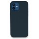 Newface iPhone 12 Kılıf Lansman Legant Silikon - Gece Mavisi