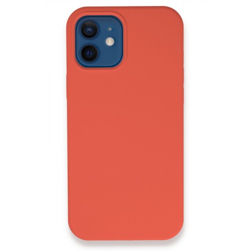 Newface iPhone 12 Kılıf Lansman Legant Silikon - Turuncu