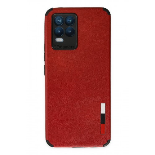 Newface Realme 8 Pro Kılıf Loop Deri Silikon - Kırmızı