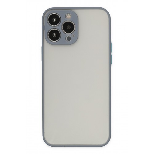 Newface iPhone 13 Pro Max Kılıf Montreal Silikon Kapak - Gri