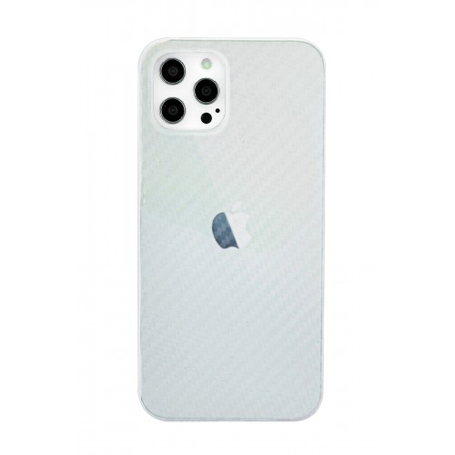 Newface iPhone 12 Pro Max Kılıf Karbon PP Silikon - Şeffaf
