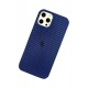 Newface iPhone 12 Pro Max Kılıf Karbon PP Silikon - Mavi