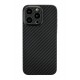 Newface iPhone 13 Pro Max Kılıf Karbon PP Silikon - Siyah