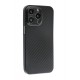 Newface iPhone 13 Pro Max Kılıf Karbon PP Silikon - Siyah