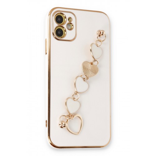 Newface iPhone 12 Kılıf Esila Silikon - Beyaz