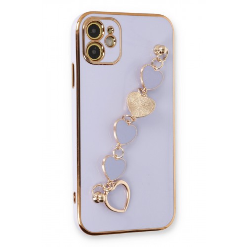 Newface iPhone 12 Kılıf Esila Silikon - Lila